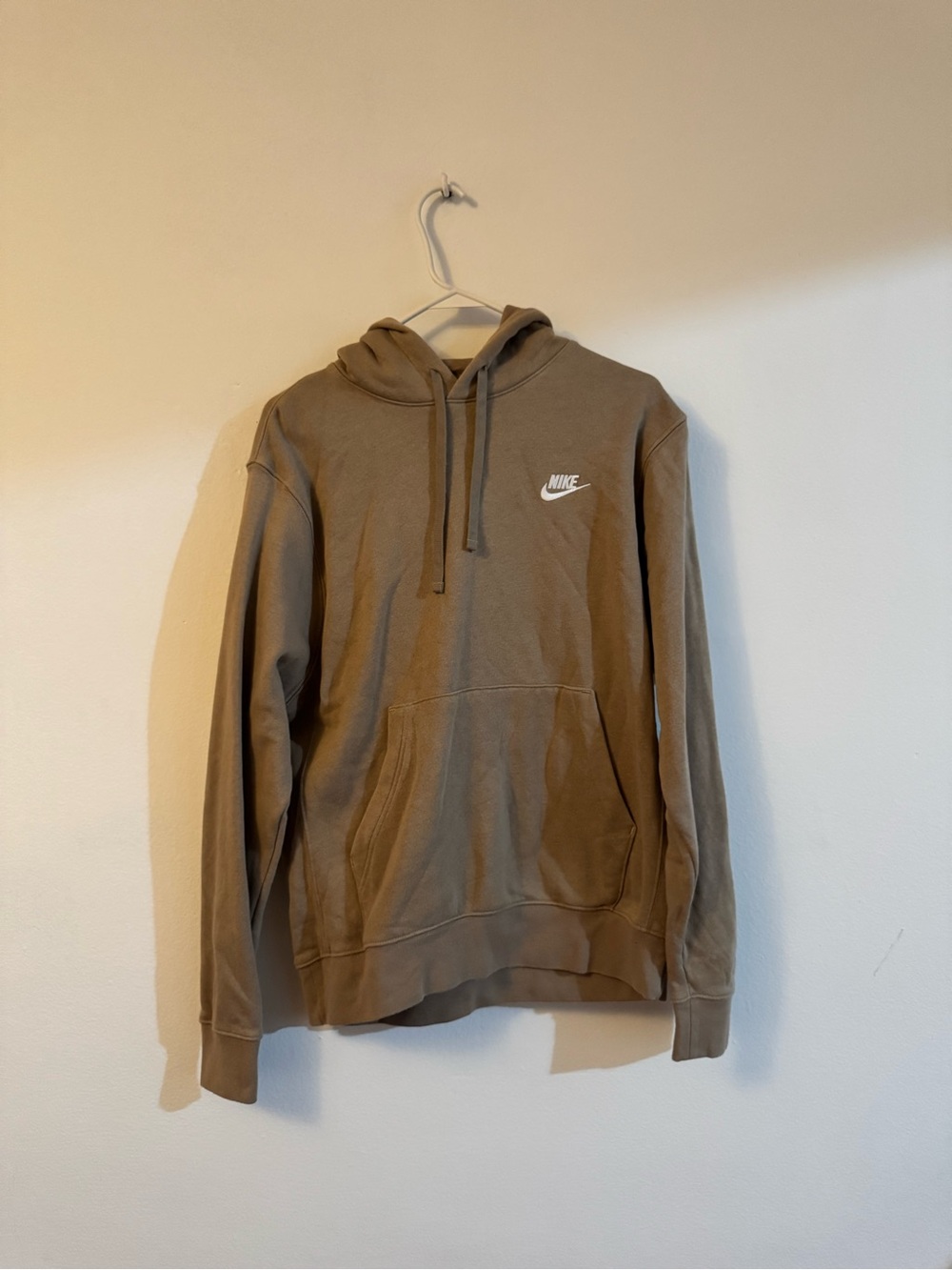 Nike Men's Brown/Tan Hoodie Sweatshirt with Logo